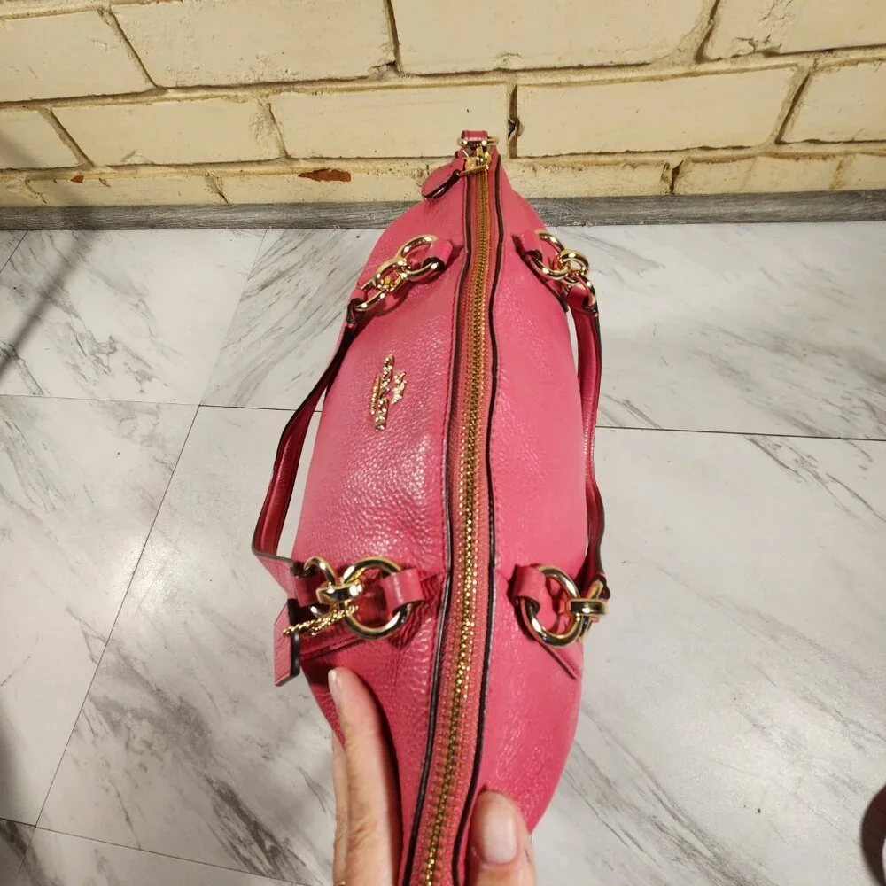 Like New Coach Pink Leather Shoulder  Bag Purse
